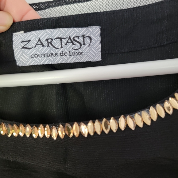 NEW indian pakistani designer dress zartash couture size M-L - Picture 5 of 14